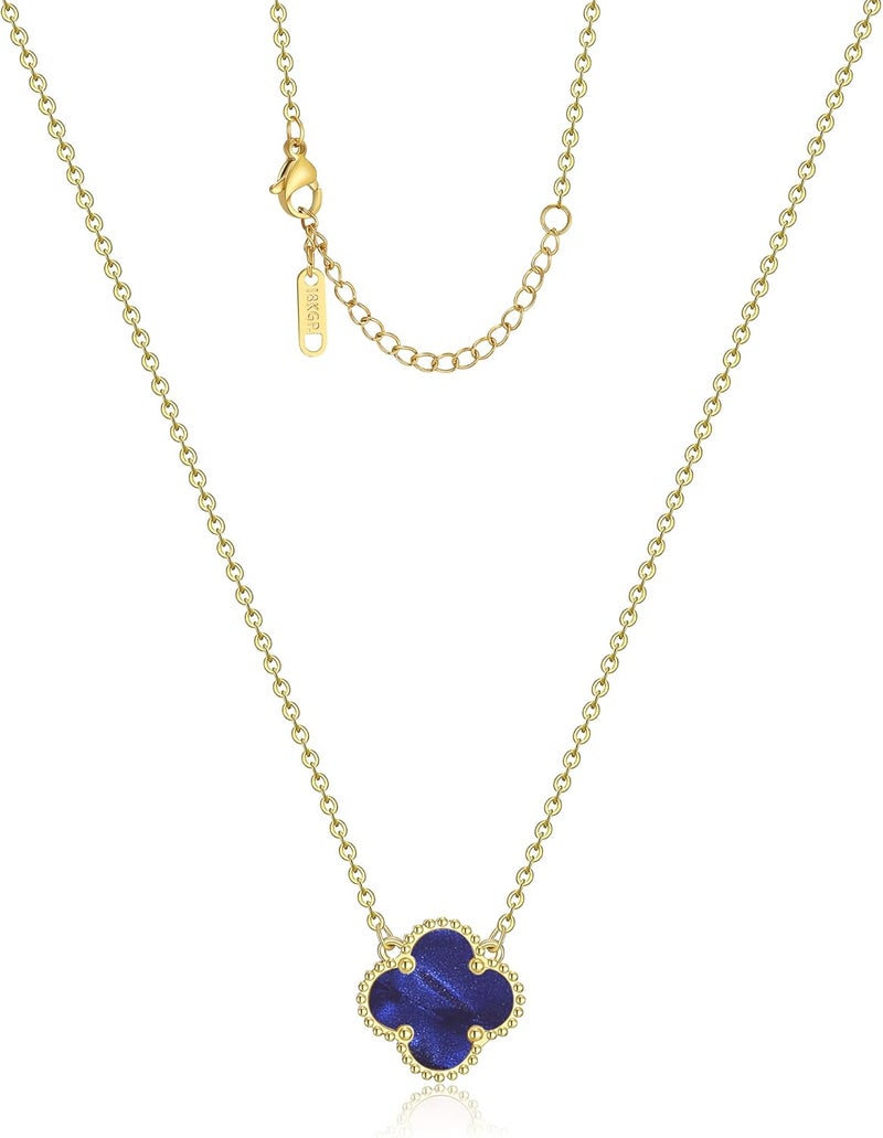 AIPPK Clover Pendant Necklace for Women 18K Gold Plated Four Leaf Clover Necklaces Lucky Simple Jewelry Gifts for Women - Image 1